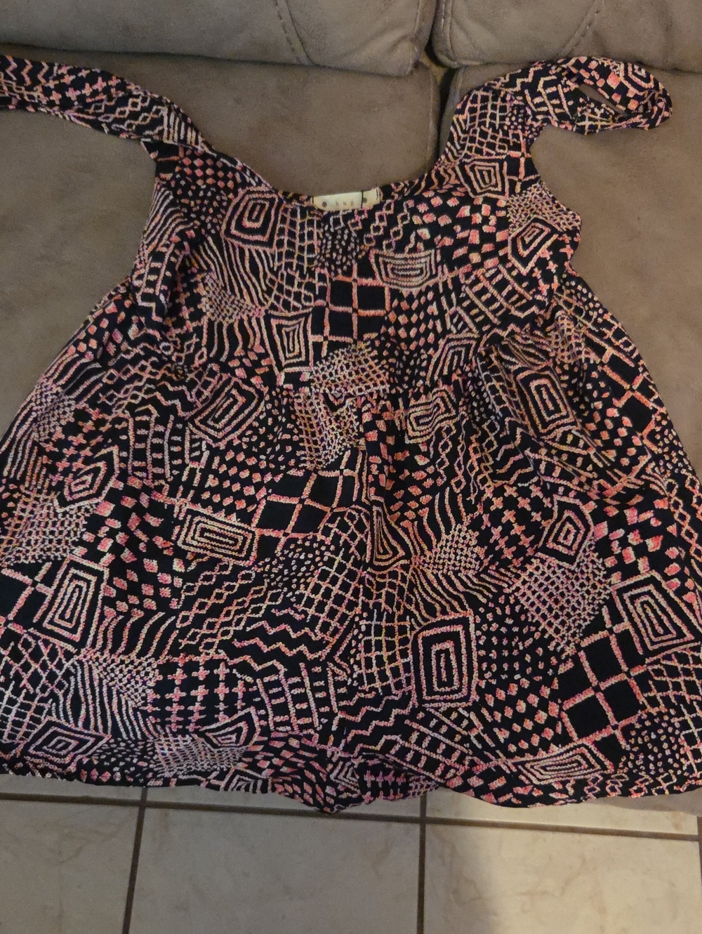 Romper Pink and Navy Patterned Romper - Lightweight Summer Style Medium